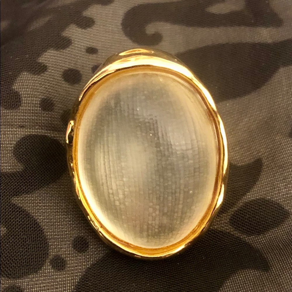 Alexis Bittar Gold and Cream Ring - Picture 2 of 5